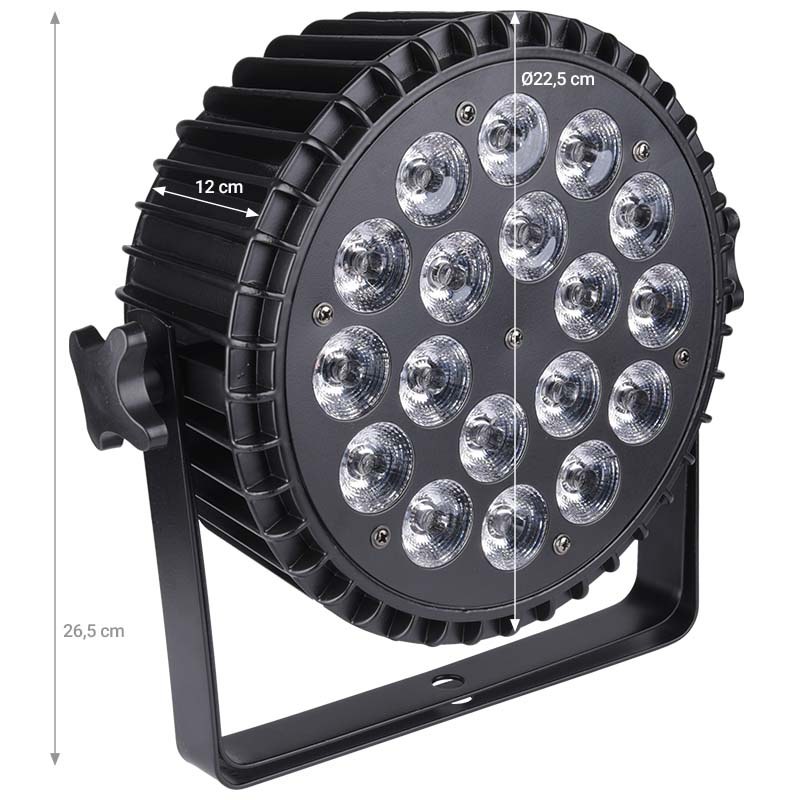 LIGHT4ME ALU QUAD PAR 18x6W RGBW reflektor sceniczny LED