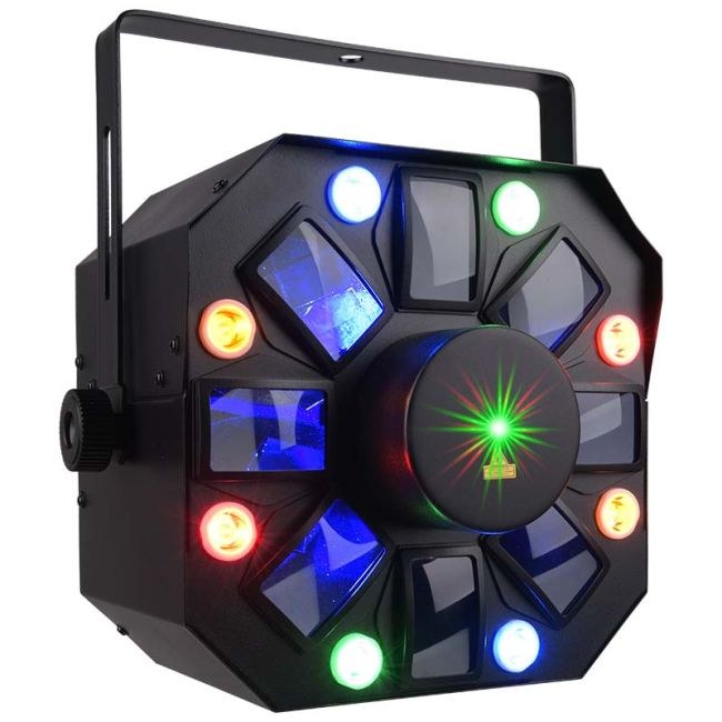 LIGHT4ME OCTALED efekt świetlny disco RGBWA flower laser stroboskop
