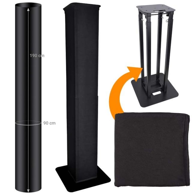 DNA TOTEM TOWER SCRIM BK materiał czarna lycra osłona podstawy