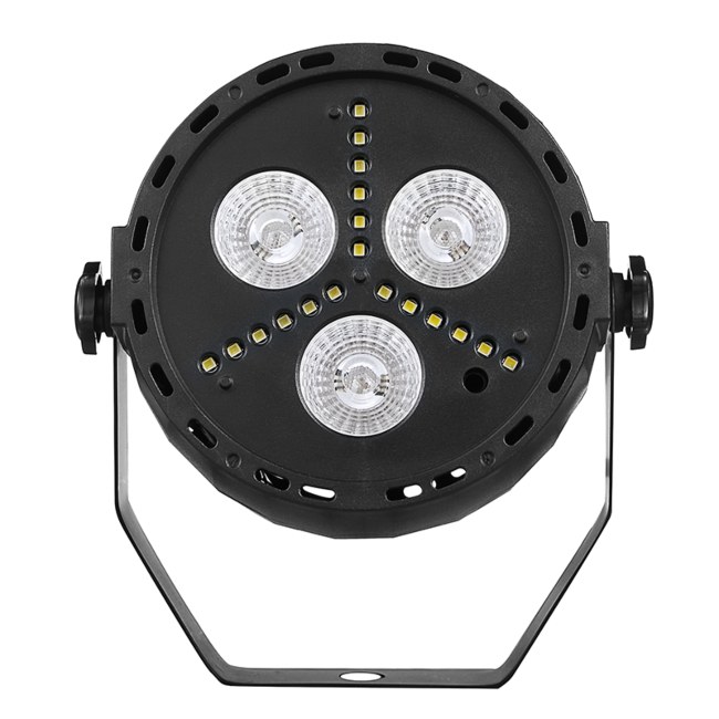 LIGHT4ME TRI PAR STROBE reflektor par stroboskop oświetlenie imprezowe efekt świetlny LED RGB+W