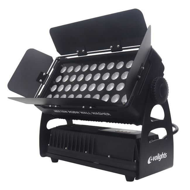 EVOLIGHTS 40X10W RGBW WALL WASHER oświetlacz zewnętrzny IP65 dekoracja światłem skrzydełka kadrujące