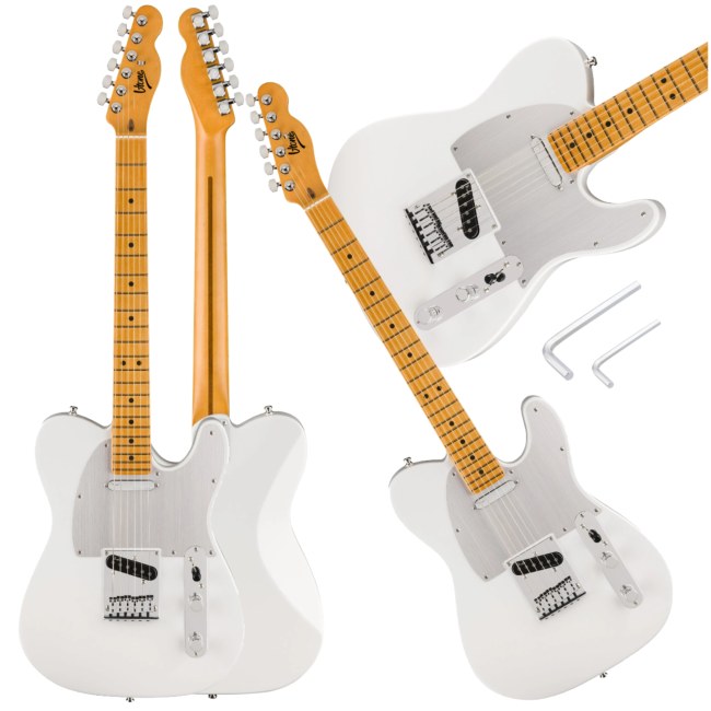 V-TONE ETL39 WH gitara elektryczna 4/4 telecaster 39" SS biała klucze imbusowe