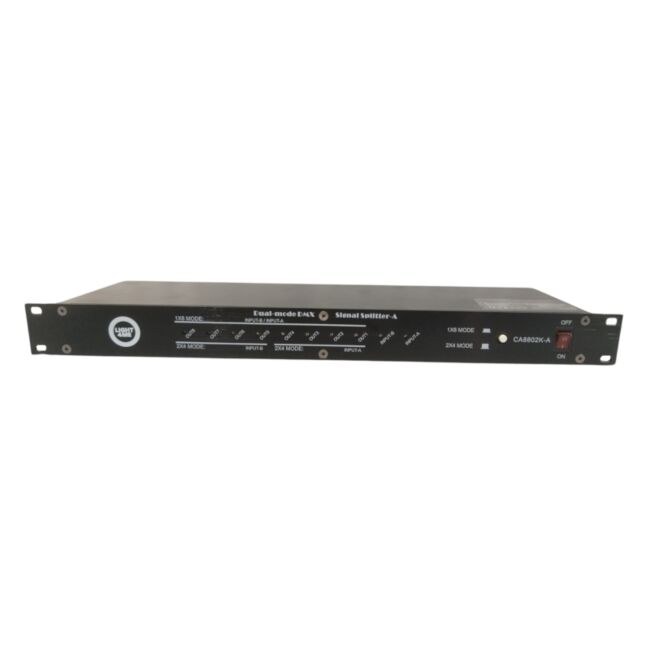 LIGHT4ME XSPLIT 2x4 rozdzielacz sygnału DMX splitter 8-kanałowy rack 19" 1U dwa tryby pracy