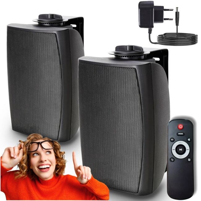 DNA ISM 1 kolumna głośnikowa ścienna sufitowa instalacyjna uchwyt montażowy zestaw 2 szt. Bluetooth USB SD pilot bezprzewodowy 15W RMS