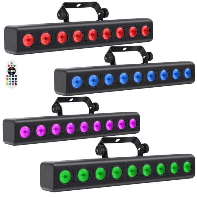 LIGHT4ME DECO BAR 8 RGBW listwa oświetleniowa dekoracja światłem wall washer 9x4W LED pilot bezprzewodowy