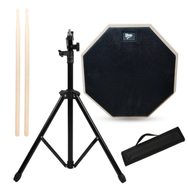 V-TONE PDS1 BK czarny pad perkusyjny do ćwiczeń statyw pałeczki pokrowiec zestaw 12"