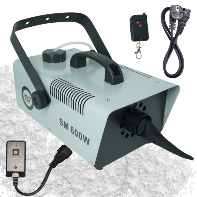 LIGHT4ME SM 600W generator wytwornica śniegu pilot bezprzewodowy kontroler przewodowy uchwyt montażowy