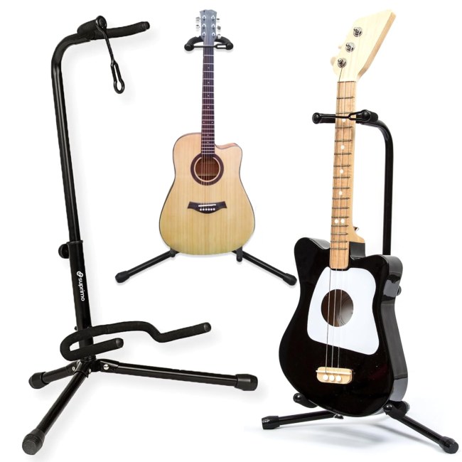SUPRIMO GS2 stojak statyw gitarowy składany podłogowy przenośny blokada gitary 62-74 cm do 25 kg