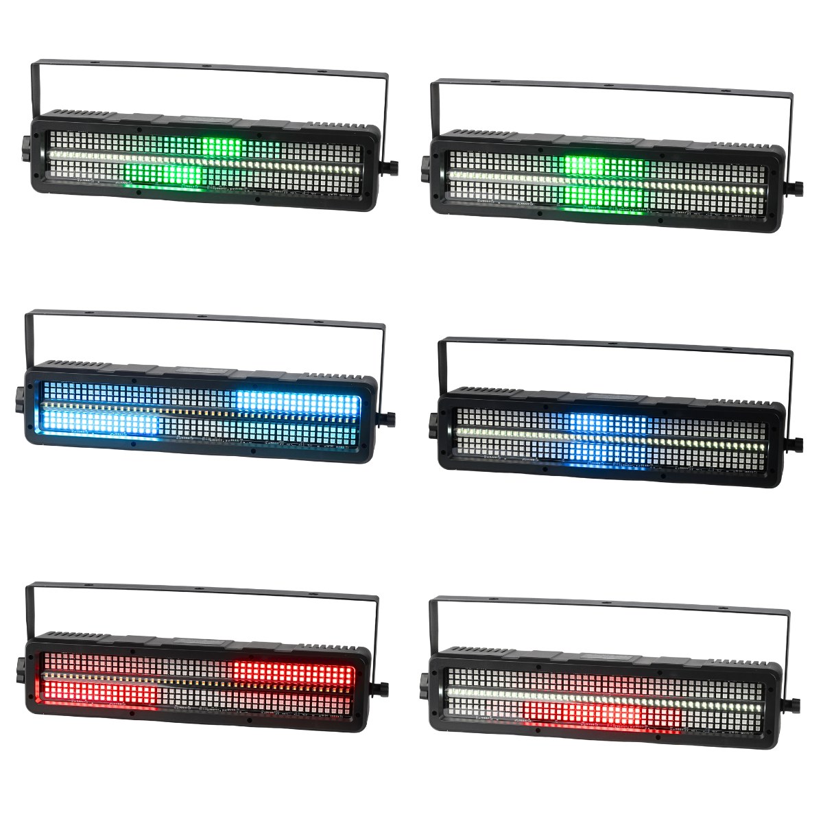 LIGHT4ME AURI XL STROBE stroboskop sceniczny LED efekt świetlny 48x1W CW/A SMD3030+288x0,2W RGB SMD5050 pilot bezprzewodowy uchwyt montażowy