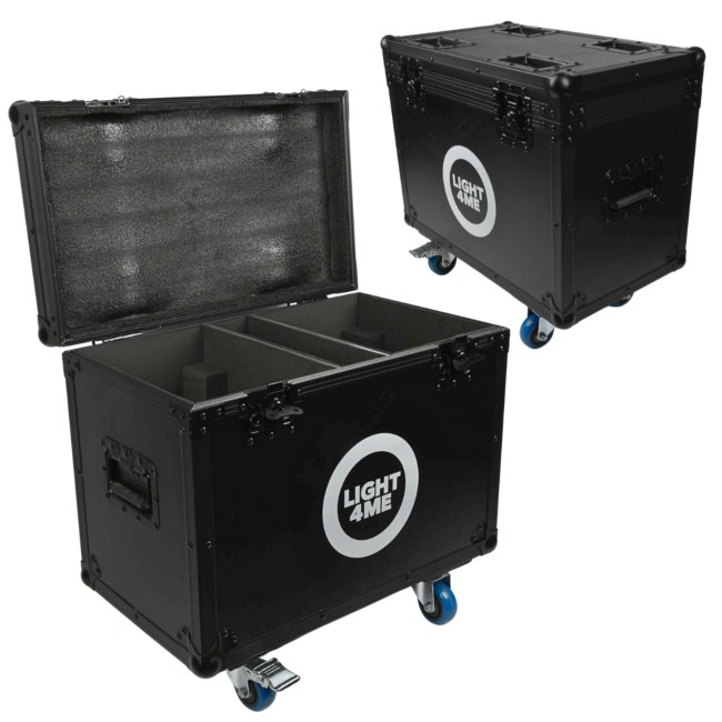 LIGHT4ME SKY WASH 19x15W CASE 2IN1 skrzynia transportowa na 2 głowice ruchome akcesoria 4 kółka mechanizm blokady
