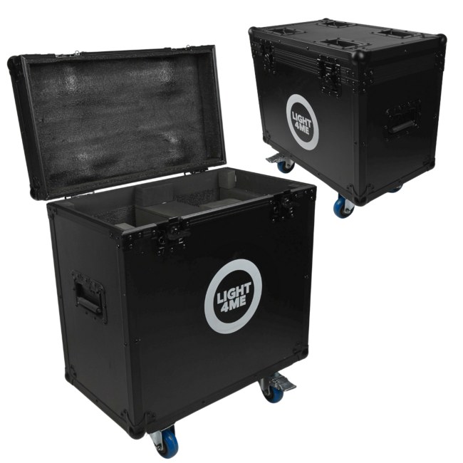 LIGHT4ME FOCUS 300W BEAM CASE 2IN1 skrzynia transportowa na 2 głowice ruchome akcesoria 4 kółka mechanizm blokady