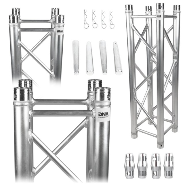 DNA T4 100 kratownica sceniczna trawers na oświetlenie aluminiowa kwadratowa srebrna 50x2 mm 1 m