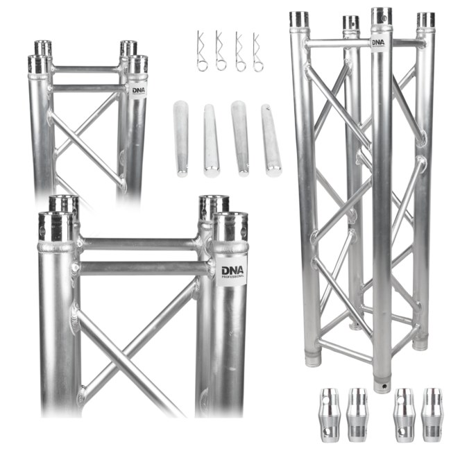 DNA T4 200 kratownica sceniczna trawers na oświetlenie aluminiowa kwadratowa srebrna 50x2 mm 2 m