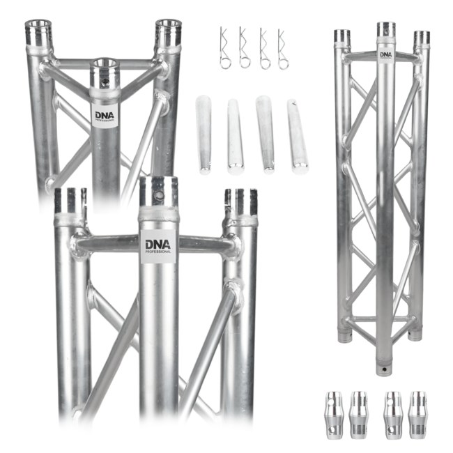 DNA T3 100 kratownica sceniczna trawers na oświetlenie aluminiowa trójkątna srebrna 50x2 mm 1 m
