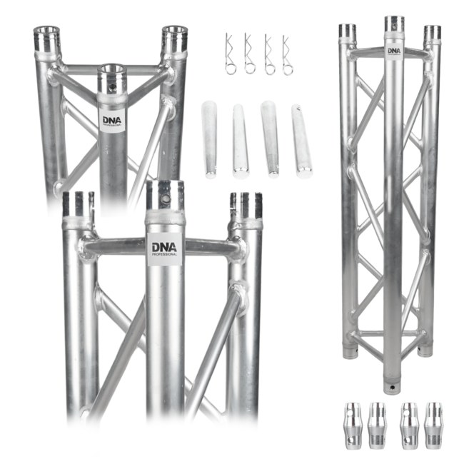 DNA T3 200 kratownica sceniczna trawers na oświetlenie aluminiowa trójkątna srebrna 50x2 mm 2 m
