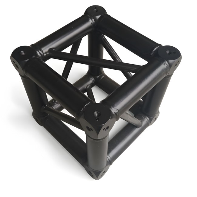 DNA TQB4 narożnik sześcienny do kratownicy trawersu na oświetlenie aluminium czarny 50x2 mm 29x29x29 cm