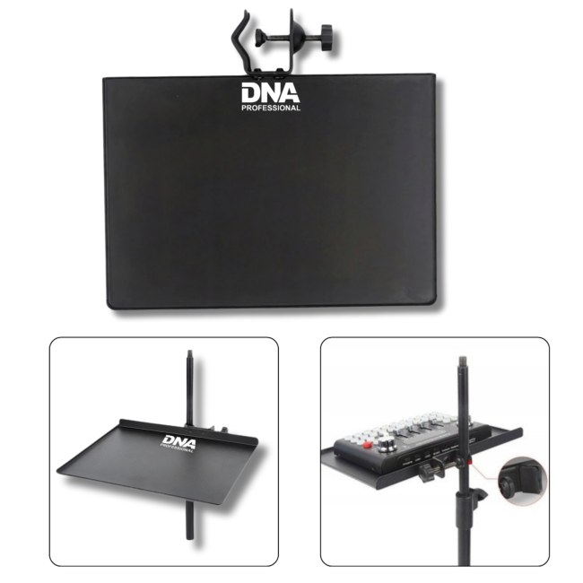 DNA SCT1 półka taca do statywu stojaka czarna na mikser interfejs audio akcesoria regulowany uchwyt 18x24 cm do 1 kg