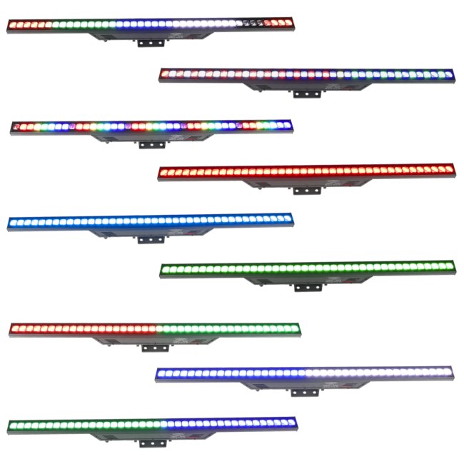 LIGHT4ME LED WALL 403 listwa oświetleniowa DMX dekoracja światłem 40x3W RGB SMD 3535 wypukłe soczewki uchwyt montażowy