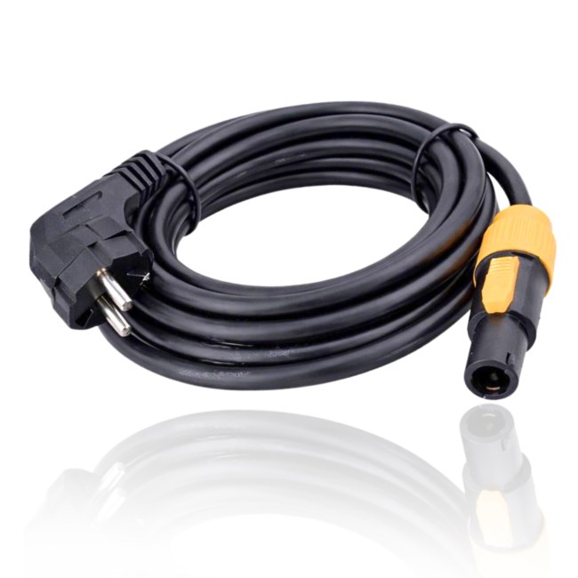 EVOLIGHTS POWERCON TRUE1 IN 5M kabel przewód zasilający do oświetlenia nagłośnienia 3x2,0 mm² wtyczka typu F Schuko