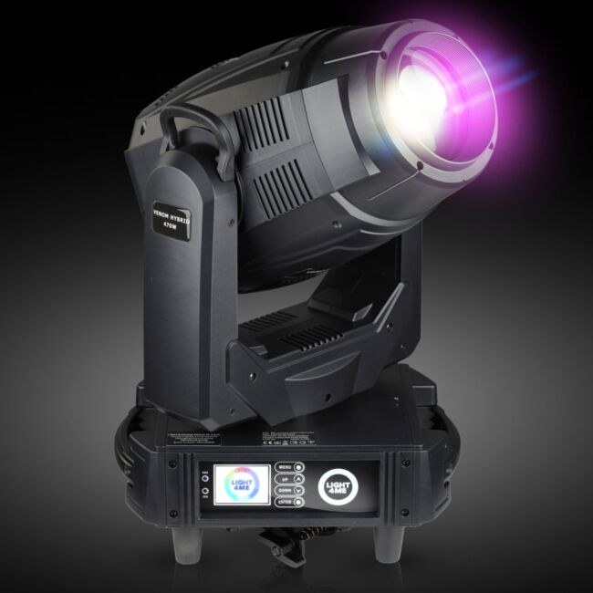 LIGHT4ME VENOM HYBRID 470W głowica ruchoma hybryda beam spot wash oświetlenie sceniczne DMX LED 2x hak montażowy