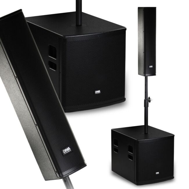 DNA BSX15 zestaw nagłośnieniowy aktywny system słupkowy 450W RMS Bluetooth odtwarzacz MP3 DSP EQ