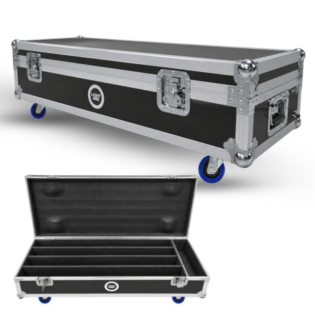 LIGHT4ME SWEEPER BAR 10x15 CASE 4IN1 skrzynia transportowa na 4 listwy oświetleniowe przegroda na akcesoria 4 kółka mechanizm blokady