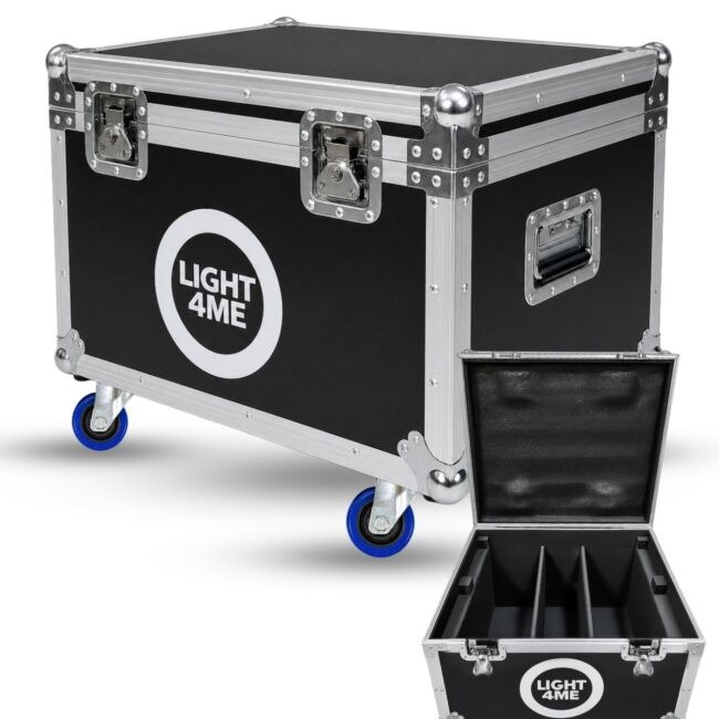 LIGHT4ME CLONE 1 CASE 2IN1 skrzynia transportowa na 2 efekty oświetleniowe przegroda na akcesoria 4 kółka mechanizm blokady