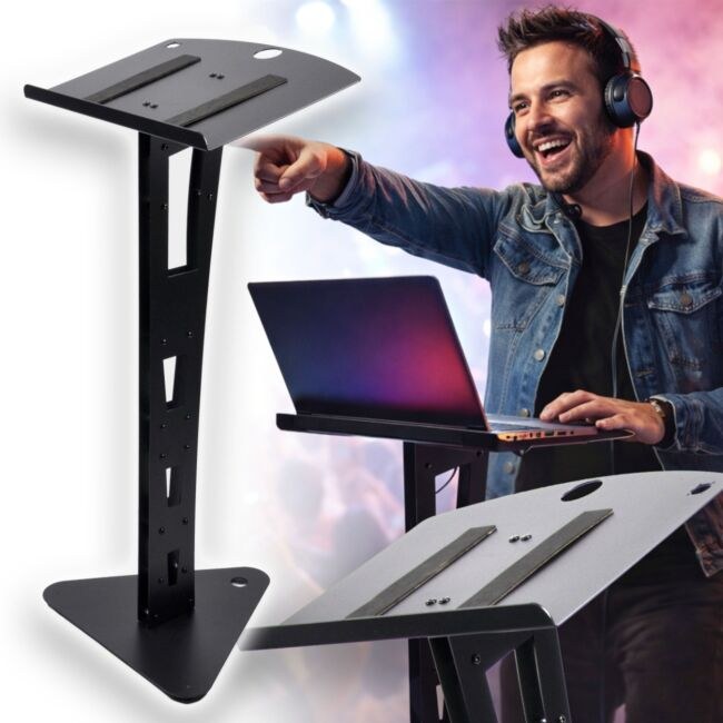 DNA PODIUM stanowisko statyw DJ pulpit pod laptop kontroler paski antypoślizgowe 108 cm do 20 kg