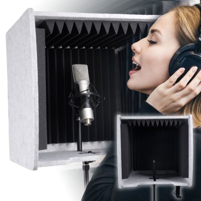 DNA STUDIO BOX kabina akustyczna przenośna składana ekran studyjny filtr do mikrofonu osłona wyciszająca tuleja montażowa adapter do statywu mikrofonowego 5/8"