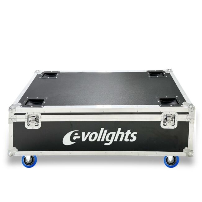 EVOLIGHTS VORTEX CASE 2IN1 skrzynia transportowa na 2 efekty oświetleniowe akcesoria 4 kółka mechanizm blokady