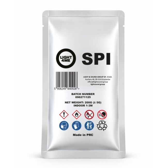 LIGHT4ME SPI granulat pirotechniczny do wytwornicy iskier na bazie tytanu 200 g emisja iskier 1-3 m