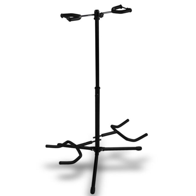 SUPRIMO GS4 stojak statyw gitarowy na 2 gitary czarny składany stalowy wolnostojący do 30 kg
