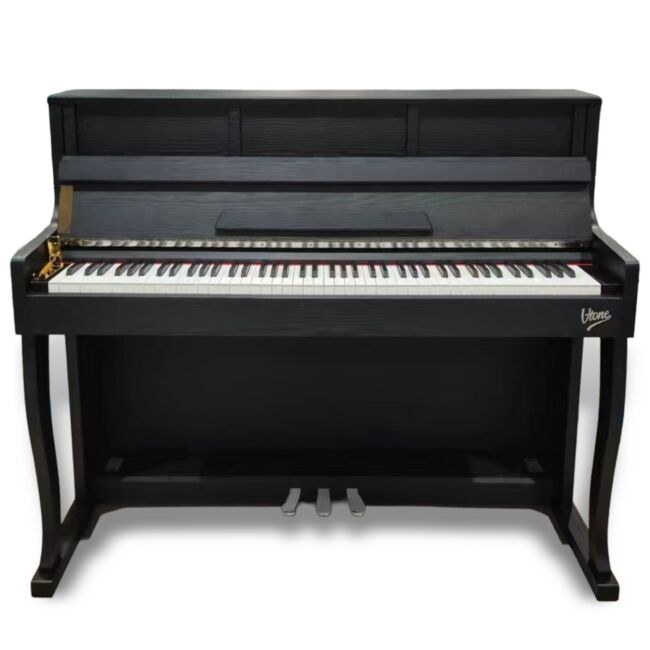 V-TONE PLF-256 BK pianino cyfrowe stacjonarne czarne Bluetooth MIDI 88 klawiszy polifonia 256 głosów pulpit do nut zasilanie sieciowe głośniki 3x wyjście słuchawkowe wejście/wyjście audio