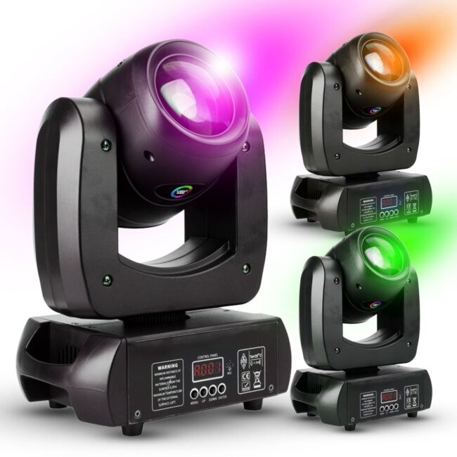 LIGHT4ME MH BEAM 100 głowica ruchoma beam oświetlenie sceniczne LED DMX pryzma uchwyt montażowy