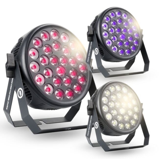 LIGHT4ME VENOM CREE PAR RGBL 27x15W reflektor sceniczny oświetlenie imprezowe DJ LED DMX uchwyt montażowy sterowanie dźwiękiem