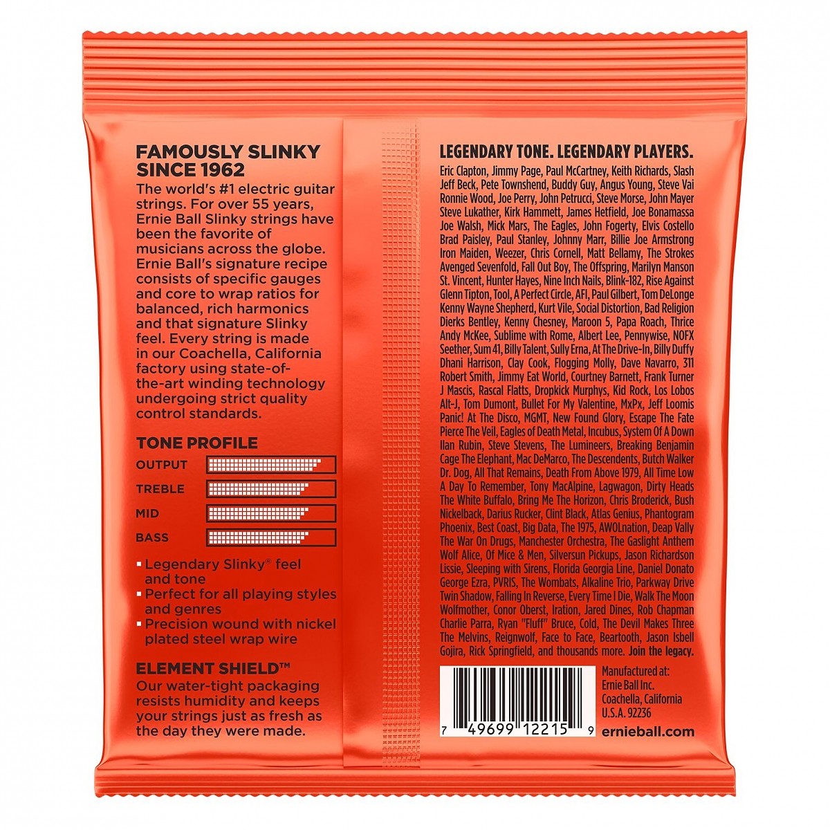 ERNIE BALL EB 2215 komplet strun do gitary elektrycznej