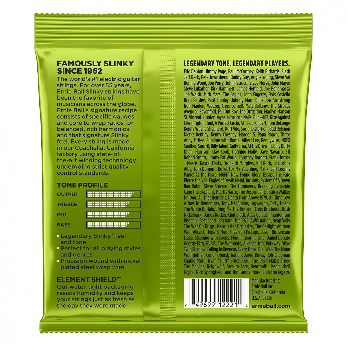 ERNIE BALL EB 2221 komplet strun do gitary elektrycznej
