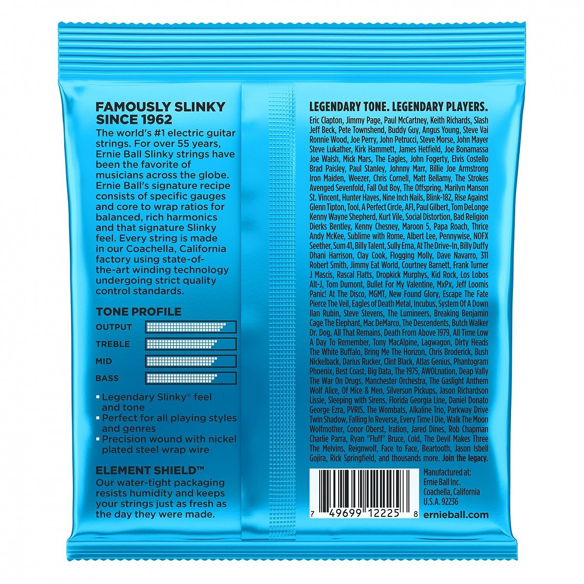 ERNIE BALL EB 2225 komplet strun do gitary elektrycznej