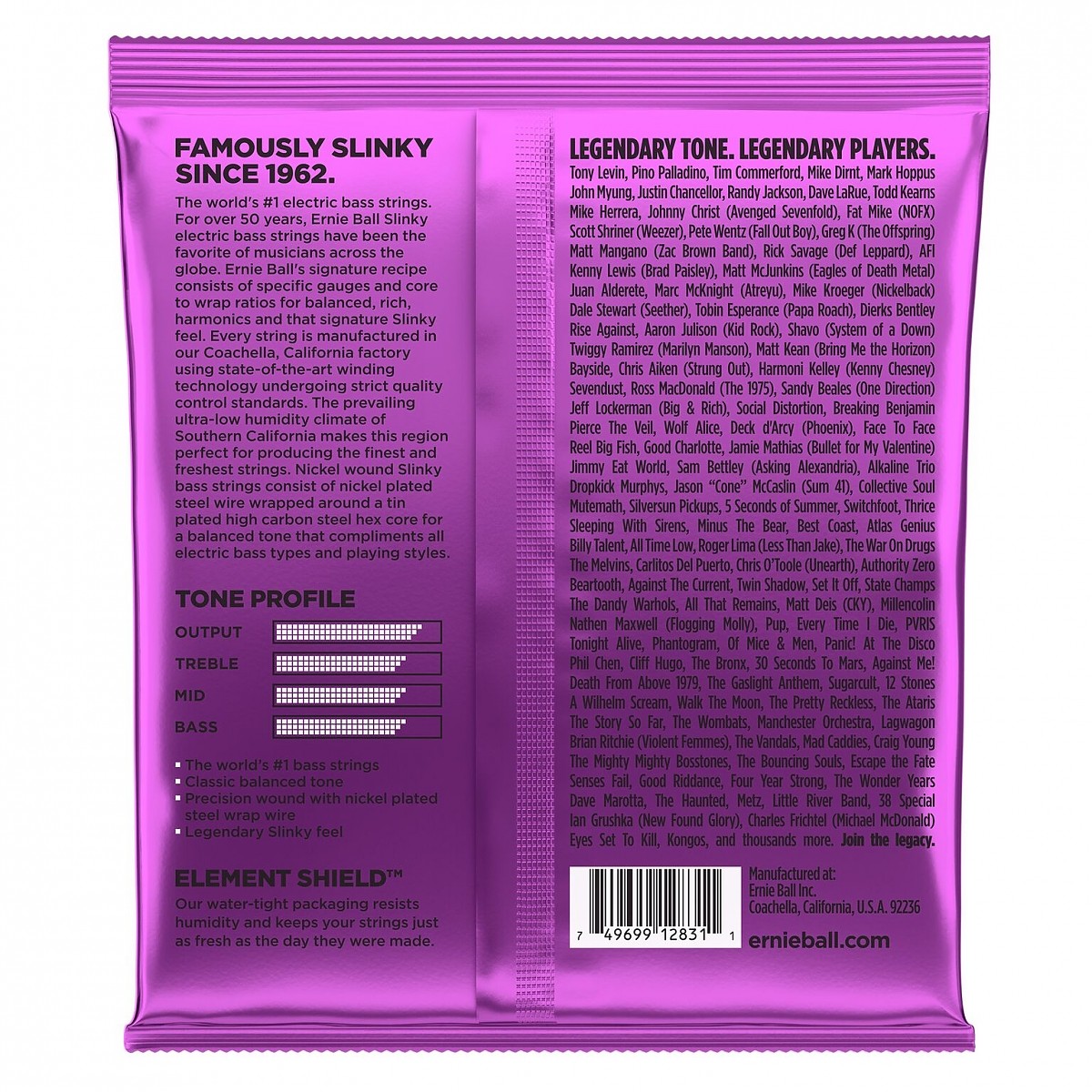 ERNIE BALL EB 2831 komplet strun do gitary basowej