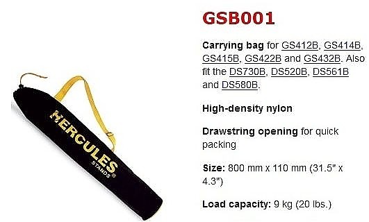 HERCULES GSB 001 pokrowiec na statyw gitarowy