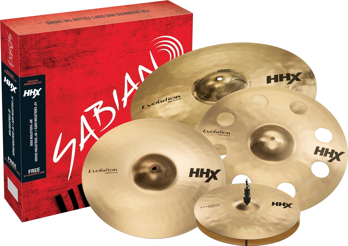 SABIAN HHX EVOLUTION PROMOTIONAL SET BRILLIANT ZES