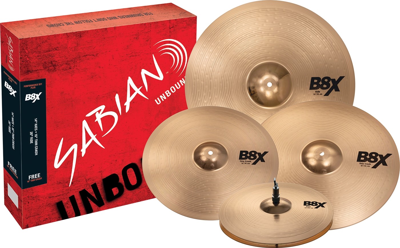SABIAN B8X PERFORMANCE SET ZESTAW TALERZY 14/16/18