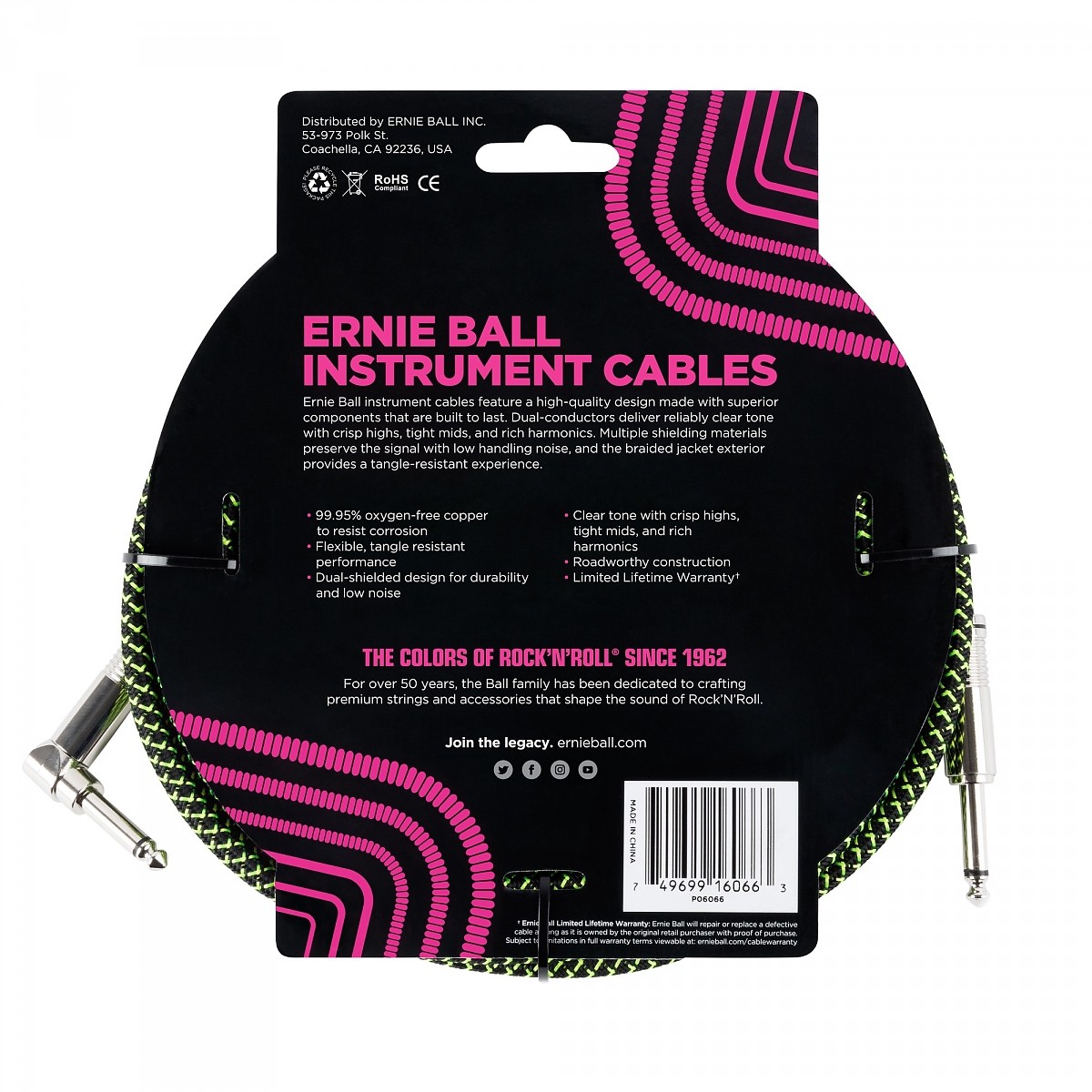 ERNIE BALL EB 6066 kabel instrumentalny