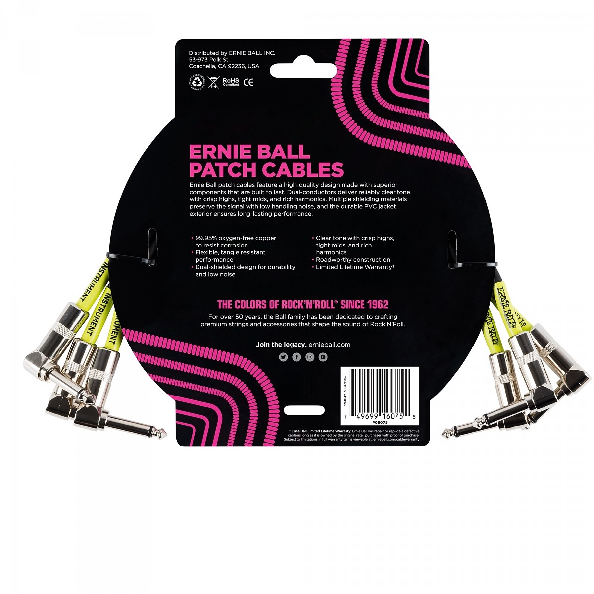 ERNIE BALL EB 6075 kabel instrumentalny