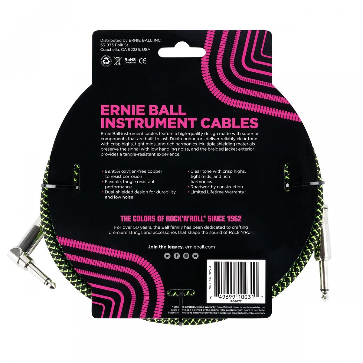 ERNIE BALL EB 6077 kabel instrumentalny