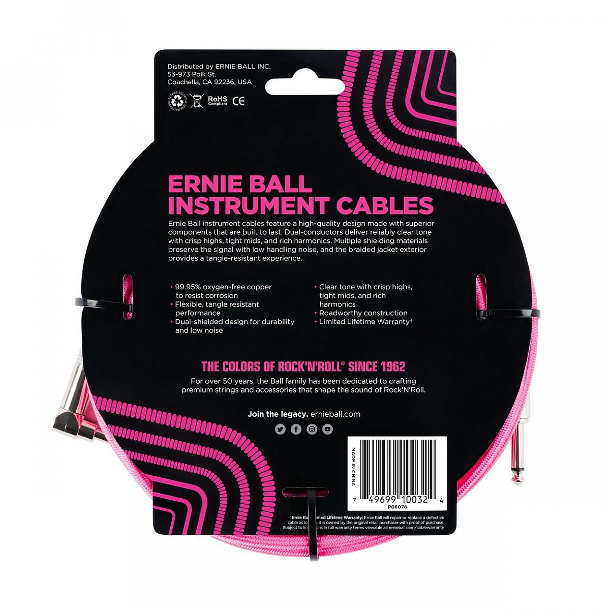 ERNIE BALL EB 6078 kabel instrumentalny