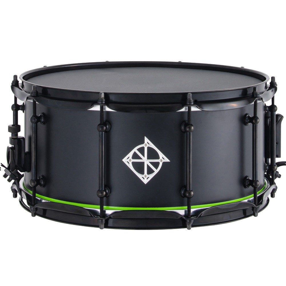 DIXON ARTISAN BLACK NEON GREEN SNARE 14" X 6,5" EXOTIC WOOD