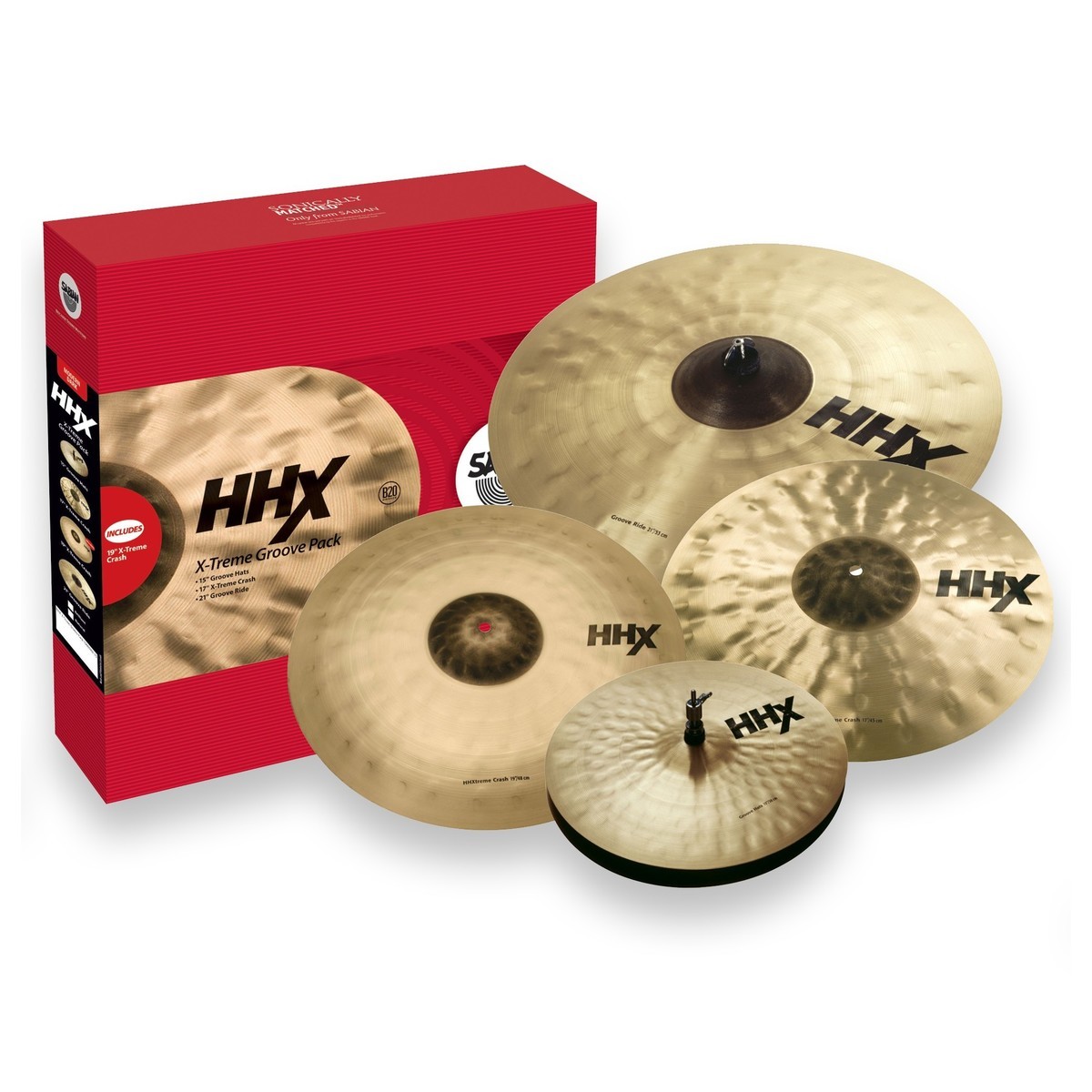 SABIAN HHX X-TREME GROOVE PACK BRILANT 15/17/19/21