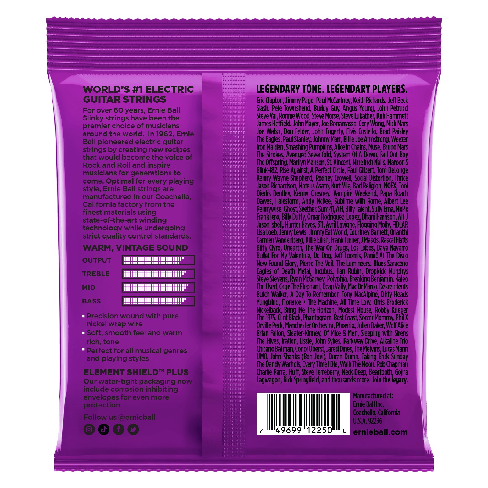 ERNIE BALL EB 2250 komplet strun do gitary elektrycznej