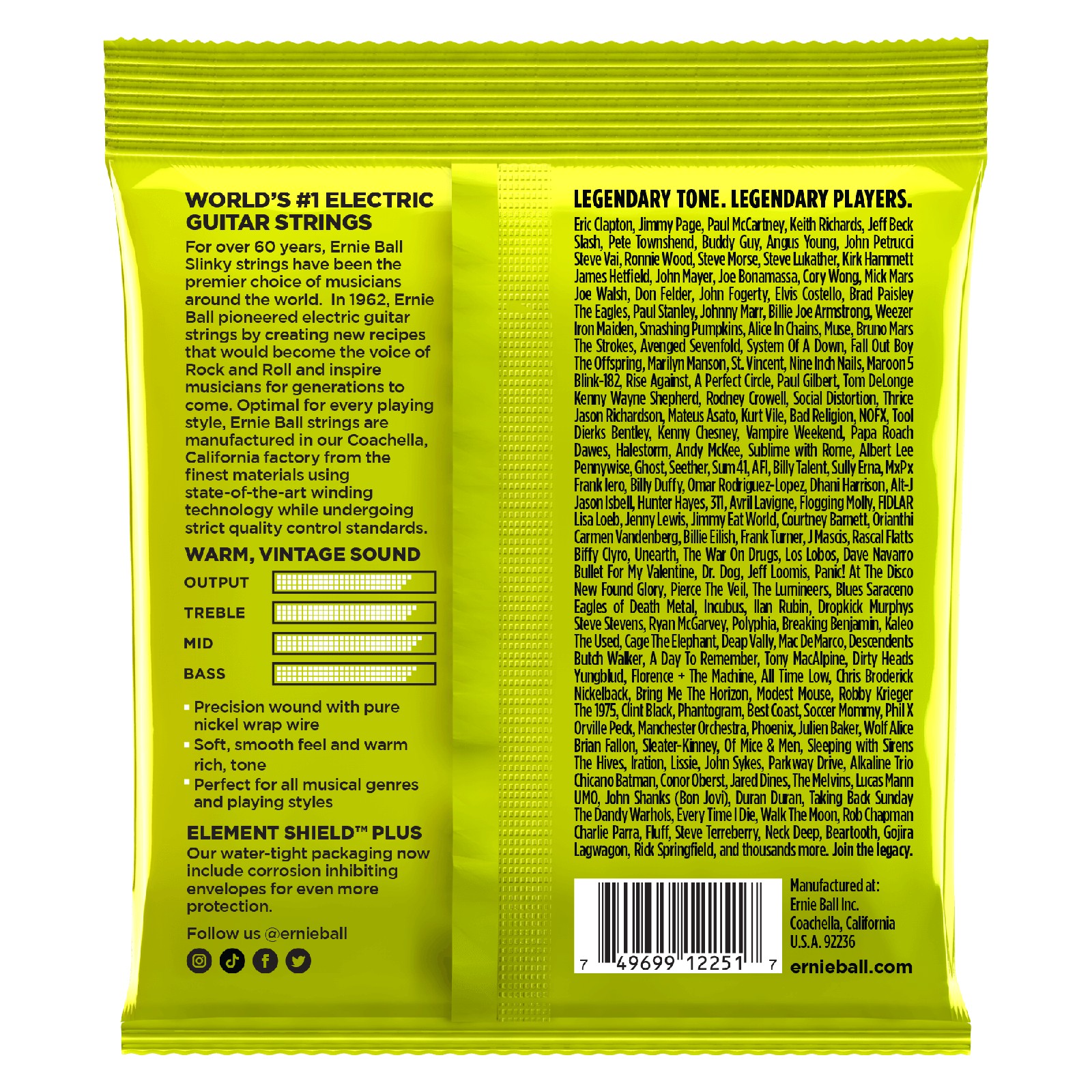ERNIE BALL EB 2251 komplet strun do gitary elektrycznej